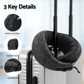 Wanderlite Memory Foam Neck Pillow Travel Airplane Car Dark Grey