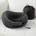 Wanderlite Memory Foam Neck Pillow Travel Airplane Car Dark Grey