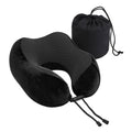 Wanderlite Memory Foam Neck Pillow Travel Airplane Black Washable
