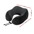 Wanderlite Memory Foam Neck Pillow Travel Airplane Black Washable
