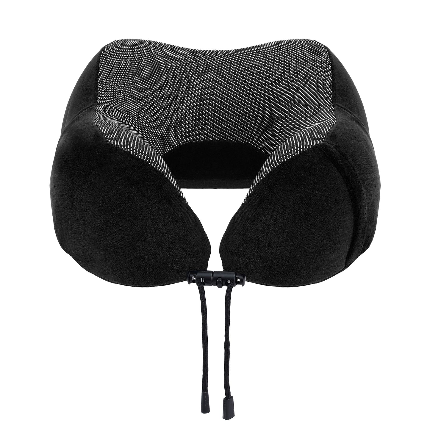 Wanderlite Travel Pillow for Airplanes Memory Foam Neck Pillows for Traveling, Soft & Washable Cover with Storage Bag, Portable Plane Accessories for Airplanes Offices Cars, Black