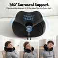 Wanderlite Memory Foam Neck Pillow Travel Airplane Black Washable