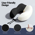 Wanderlite Memory Foam Neck Pillow Travel Airplane Black Washable