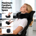 Wanderlite Memory Foam Neck Pillow Travel Airplane Black Washable