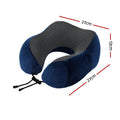 Wanderlite Memory Foam Neck Pillow Travel Airplane Blue Washable