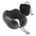 Wanderlite Memory Foam Travel Neck Pillow with Washable Cover Grey