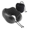 Wanderlite Memory Foam Travel Neck Pillow with Washable Cover Grey
