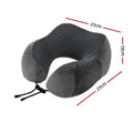 Wanderlite Memory Foam Travel Neck Pillow with Washable Cover Grey