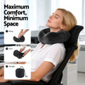 Wanderlite Memory Foam Travel Neck Pillow with Washable Cover Grey