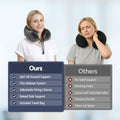 Wanderlite Memory Foam Travel Neck Pillow with Washable Cover Grey
