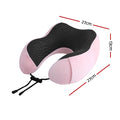 Wanderlite Memory Foam Neck Travel Pillow Pink Washable Airplane