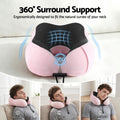 Wanderlite Memory Foam Neck Travel Pillow Pink Washable Airplane