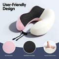 Wanderlite Memory Foam Neck Travel Pillow Pink Washable Airplane