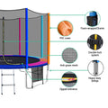 Everfit 12FT Trampoline Kids Ladder Enclosure Safety Net Pad