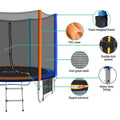 Everfit 8FT Trampoline Kids Ladder Enclosure Safety Net Pad