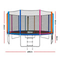 Everfit 16FT Kids Trampoline Rebounder with Enclosure Net Storage Bag