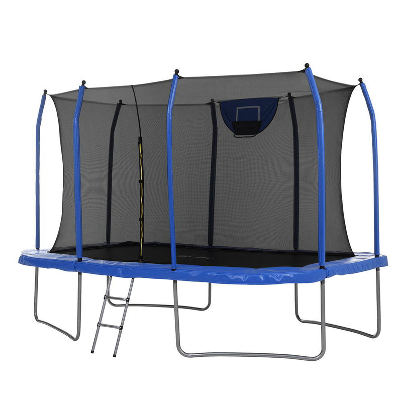 Everfit 12FT Rectangle Trampoline Rebounder Basketball Safety Net
