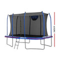 Everfit 12FT Rectangle Trampoline Rebounder Basketball Safety Net