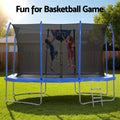 Everfit 12FT Rectangle Trampoline Rebounder Basketball Safety Net