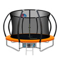 Everfit 10FT Trampoline with Ladder Enclosure Safety Net Orange