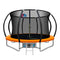 Everfit 10FT Trampoline with Ladder Enclosure Safety Net Orange