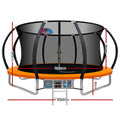 Everfit 12FT Trampoline w/ Enclosure Ladder Safety Net Orange