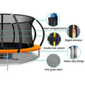Everfit 14ft Trampoline Kids Basketball Hoop Ladder Orange