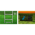 Everfit 14ft Trampoline Kids Basketball Hoop Ladder Orange