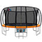 Everfit 16ft Trampoline Orange Enclosure Safety Net Ladder Kids