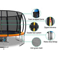 Everfit 16ft Trampoline Orange Enclosure Safety Net Ladder Kids