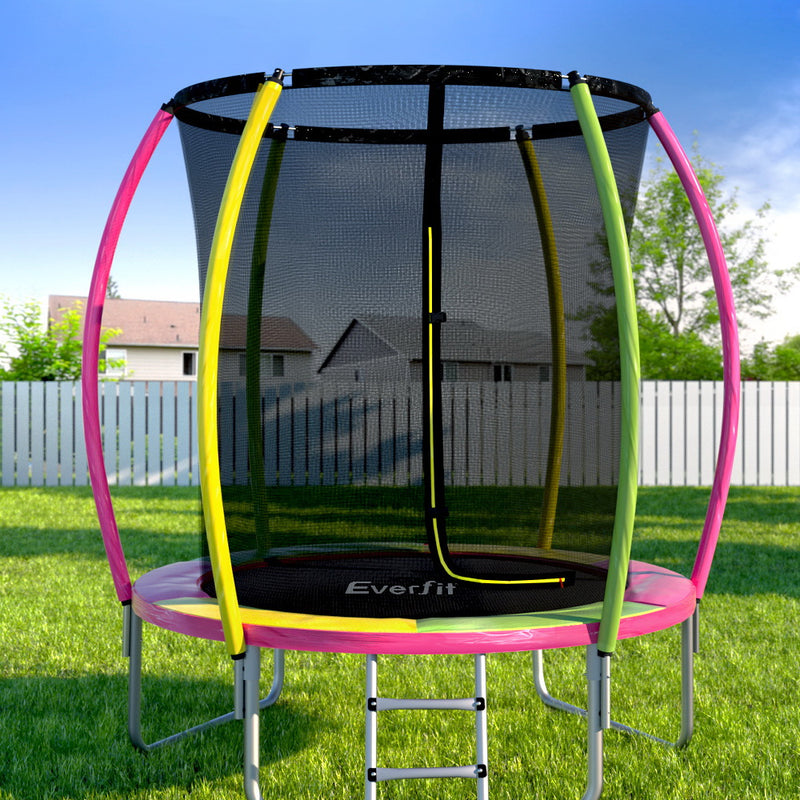 Everfit 6ft Kids Round Trampoline Rebounder with Safety Net