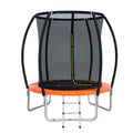Everfit 6FT Trampoline Kids Ladder Enclosure Safety Net Orange