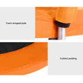 Everfit 6FT Trampoline Kids Ladder Enclosure Safety Net Orange