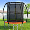 Everfit 6FT Trampoline Kids Ladder Enclosure Safety Net Orange