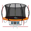 Everfit 8ft Trampoline Kids Ladder Enclosure Safety Net Orange