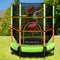 Everfit 4.5FT Trampoline Kids with Enclosure Safety Net Green