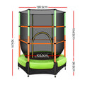 Everfit 4.5FT Trampoline Kids with Enclosure Safety Net Green