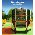 Everfit 4.5FT Trampoline Kids with Enclosure Safety Net Green