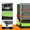 Everfit 4.5FT Trampoline Kids with Enclosure Safety Net Green