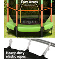 Everfit 4.5FT Trampoline Kids with Enclosure Safety Net Green