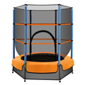 Everfit 4.5FT Trampoline Kids with Enclosure Safety Net Orange