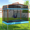 Everfit 6ft Rectangle Trampoline with Swing & Safety Net Orange
