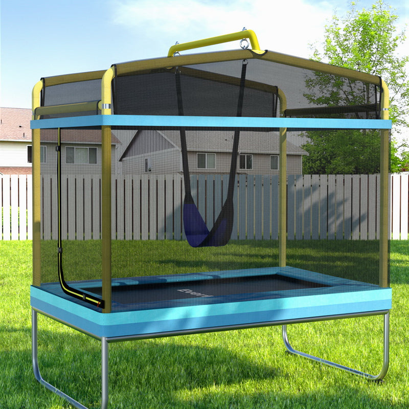 Everfit 6FT Rectangle Trampoline Kids Enclosure Safety Net Swing