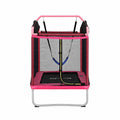 Everfit 3-in-1 Kids Rectangle 6FT Trampoline Rebounder with Swing Belt Pink