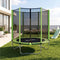 Everfit 6FT Kids Trampoline Round Rebounder with Enclosure Net Green