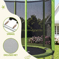 Everfit 6FT Kids Trampoline Round Rebounder with Enclosure Net Green