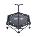 Everfit Foldable Trampoline Rebounder Adjustable Handle Black