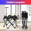 Everfit Foldable Trampoline Rebounder Adjustable Handle Black