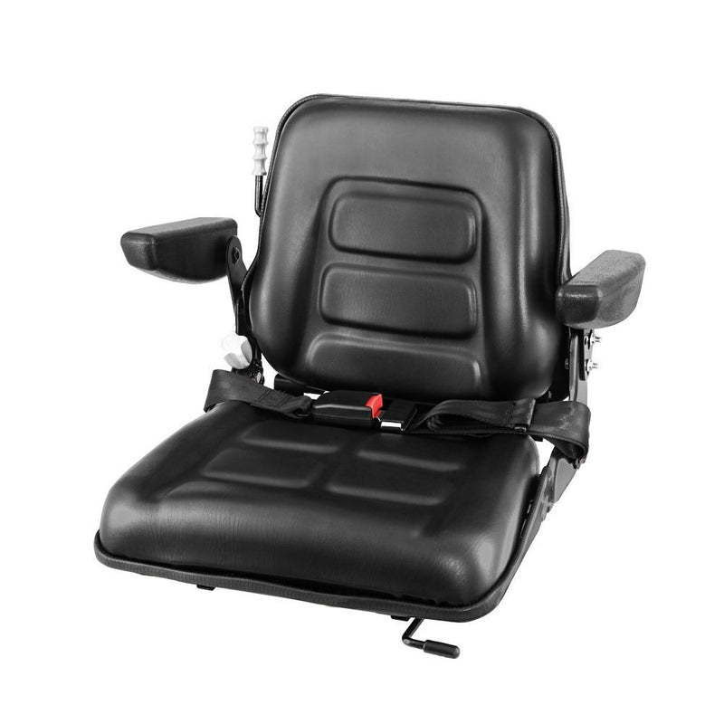 Giantz Tractor Seat Forklift Excavator Suspension Armrest Truck Chair