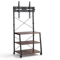 Artiss Mobile TV Stand 32-65 Inch TVs Mount 50kg with 3 MDF Shelves Lockable Wheels Adjustable Feet